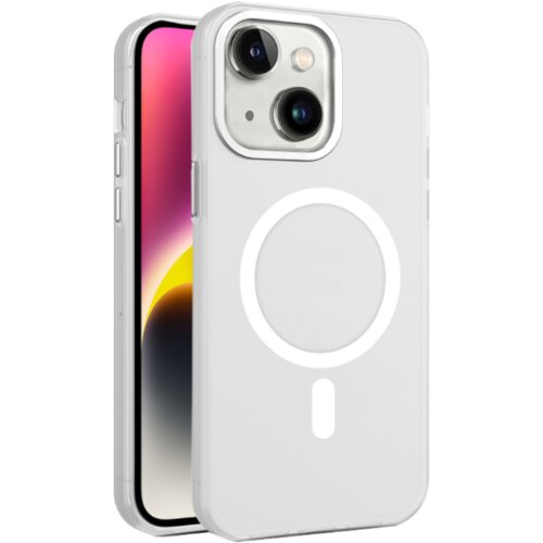 Chameleon Gumiran magnetni ovitek (TPU Magnetic Frost) za Apple iPhone 15, bel Cene