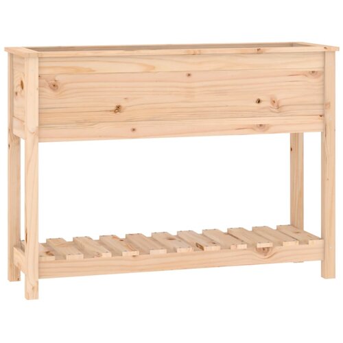 Maison Chic Cvetlični Lonec - Visoka greda s polico 111,5x34,5x81 cm trdna borovina, (21788680) Cene