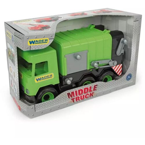 Wader Middle Truck: Zeleni kamion za odvoz smeća - 43cm - Cene