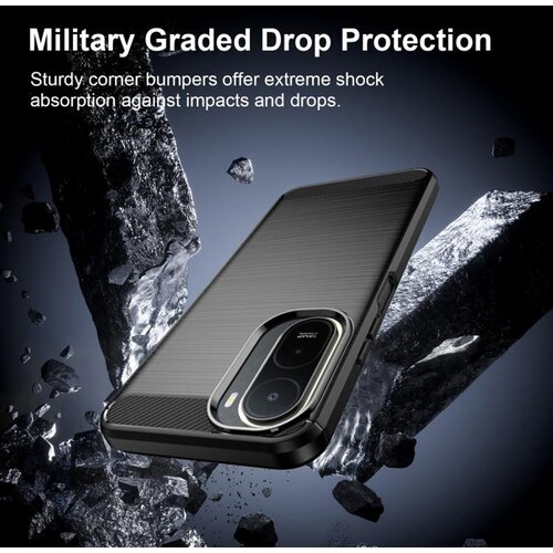 Techsuit Carbon Silicone maska za Xiaomi Redmi A7 Pro 4G &amp;ndash; crna Slike
