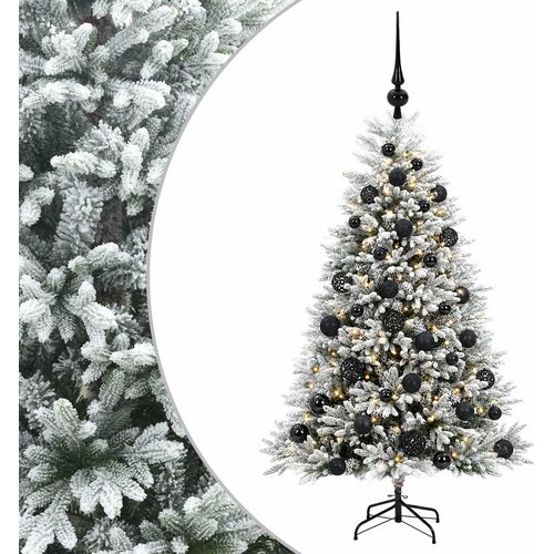  Umjetno božićno drvce s kuglicama 150 cm 150 LED lampica Slike
