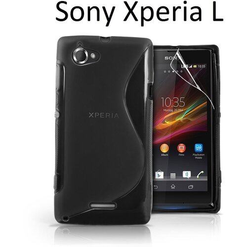  Gumijasti / gel etui S-Line za Sony Xperia L - črni Slike