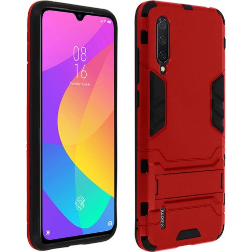 AVIZAR Ovitek iz dveh materialov za Xiaomi Mi 9 Lite, odporen na udarce, zbirka Kickstand - rdec, (20720604) Cene
