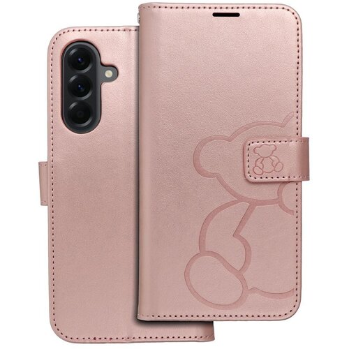  futrola flip mezzo book za samsung A55 5G teddy bear rose gold Slike