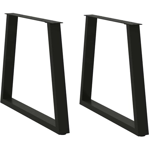 VidaXL Noge za blagovaonski stol V-oblik 2 kom crne 80x(72-73,3) cm Slike