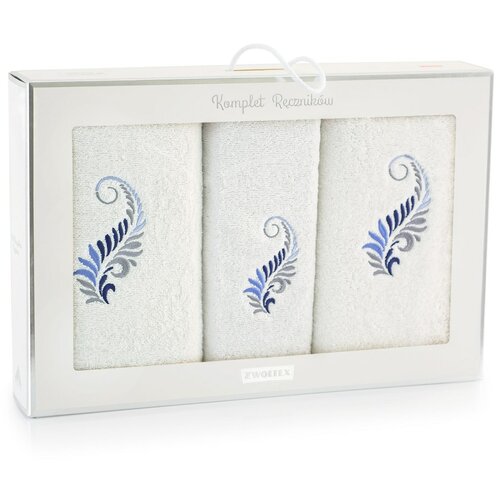 Zwoltex Unisex's Towel Set Pióro Blue/Pattern Slike