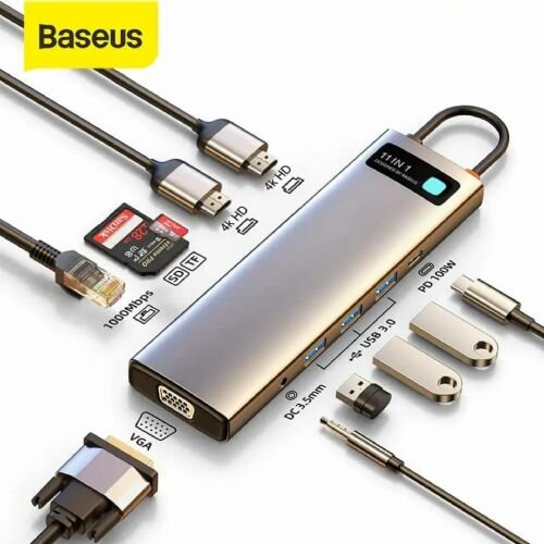 Baseus priklopna postaja USB TipC 11v1 siva CAHUB-CT0G Slike