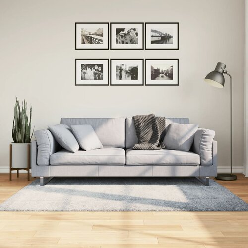 vidaXL Košata preproga moderna modra 120x170 cm Cene