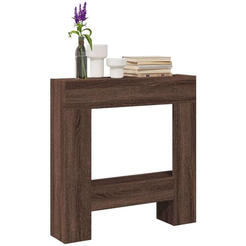 VidaXL Okvir za kamin boja hrasta 81x18x82 cm od konstruiranog drva Slike