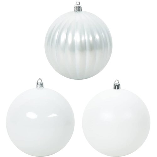 VidaXL Set Božićnih Ukrasnih Kuglica 9 pcs Bijelo Slike