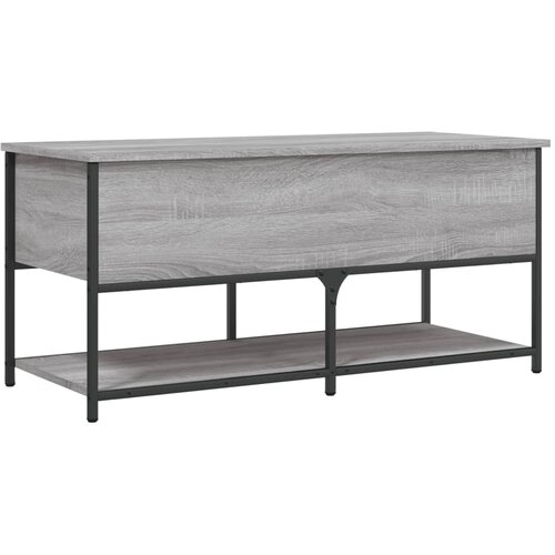VidaXL Klop za shranjevanje siva sonoma 100x42,5x47 cm inženirski les, (21060386) Slike