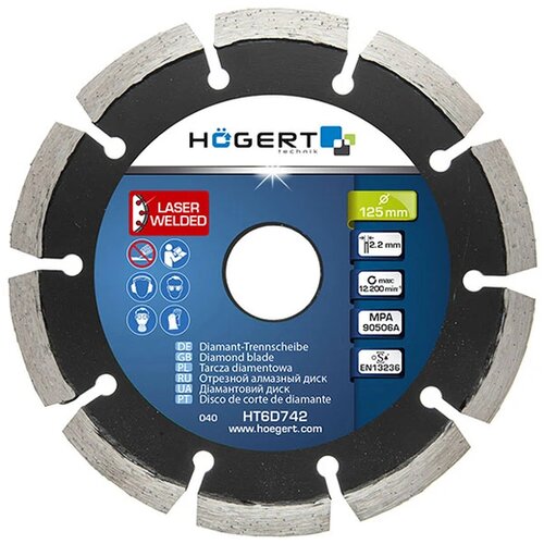 Hogert Dijamantska rezna ploča segmentirana 125mm za beton i Slike