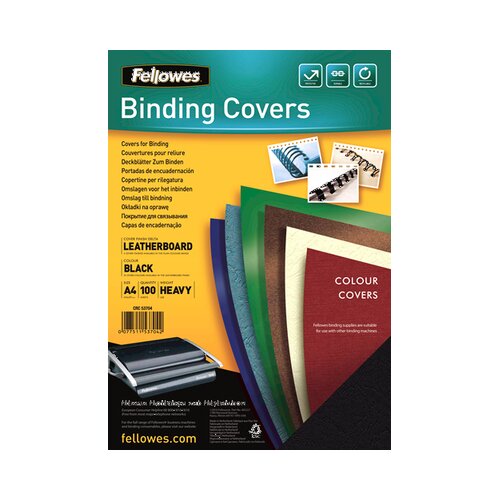 Fellowes karton za koričenje 5370405 250gr. A4, crna Slike