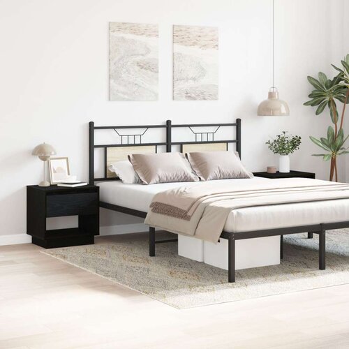  Noćni ormarić 2 kom Crna hrast 45x34x49 cm Konstruirano drvo Slike