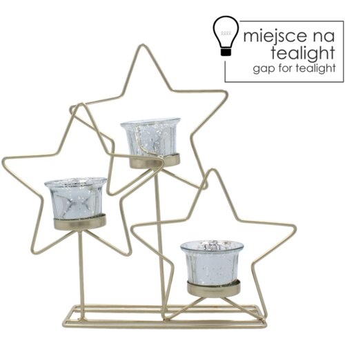 Molarem Home Metalni svijećnjak zlatne zvjezdice - 29 cm Cijene
