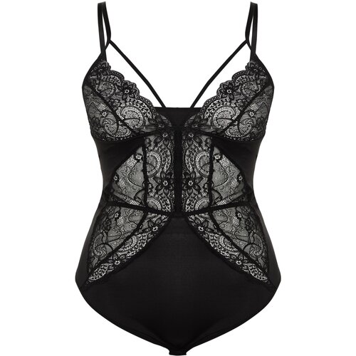 Trendyol Curve Plus Size Bodysuit - Black - Fitted Slike
