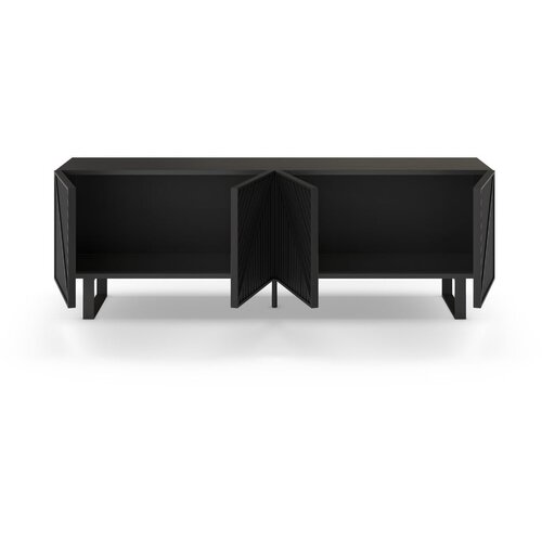 Marckeric Crna TV komoda 161x55x35 cm Peta &amp;ndash; Slike