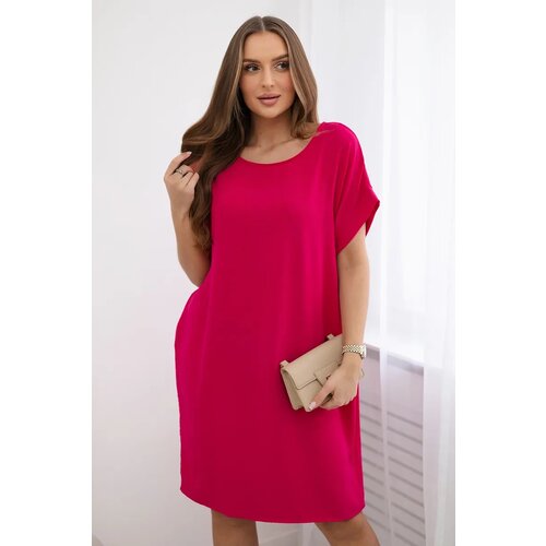 Kesi Włoski Dress with pockets fuchsia Cene