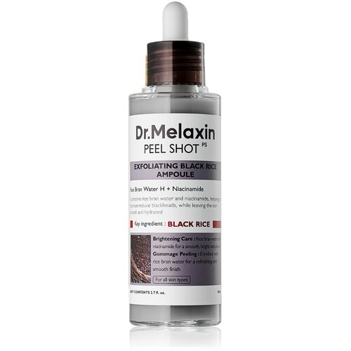 Dr. Melaxin Peel Shot Exfoliating Black Rice Ampoule 80ml Slike