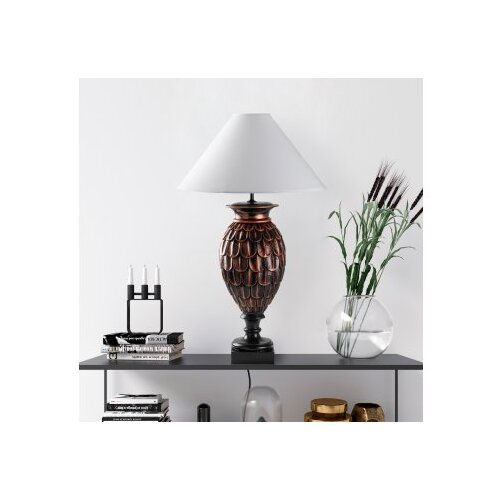 Opviq ELEGANZE-5305 brownwhite table lamp Slike