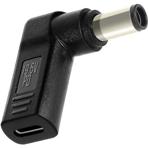 AVIZAR Kotni polnilni adapter USB-C za prenosnik DELL 7,4 x 5,0 mm - crn, (21261847) Slike