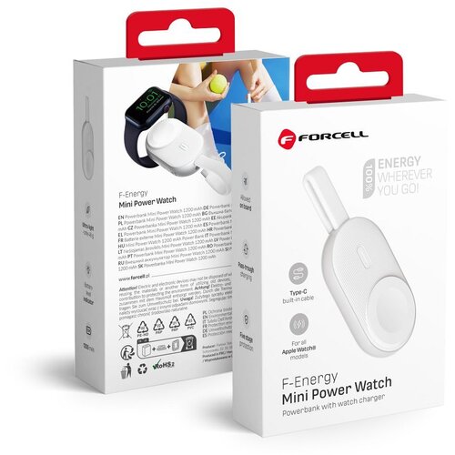 forcell power bank f-energy mini power sa bezicni punjenjem sa apple watch 1200mAh beli Cene