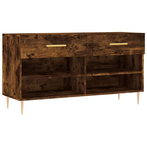 Maison Chic Klop za čevlje - Sedež za čevlje dimljen hrast 102x35x55 cm inženirski les, (21778272) Slike