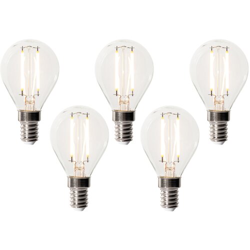 LUEDD Komplet 5 E14 zatemnitvenih LED žarnic P45 prozorno steklo 3W 250 lm 2200K Slike