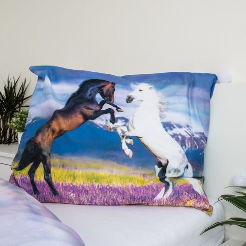 Jerry Fabrics Enojna bombažna otro&amp;scaron;ka posteljnina 140x200 cm Horse &amp;quot;Meadow&amp;quot; &amp;ndash; Slike