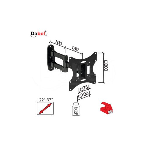 Dabel nosač za TV N116 Crna 22&#8243;-37&#8243;/75&#215;75/100&#215;100/200&#215;200/30kg/20s 30kg Q 0204211 Cene