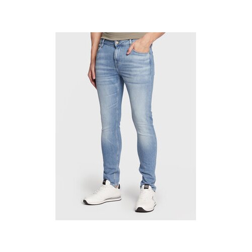 Guess Jeans hlače Chris M2YA27 D4Q43 Modra Super Skinny Fit Slike