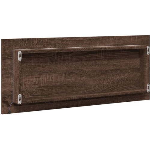  LED kupaonsko ogledalo smeđi hrast 100x8,5x37 cm Slike