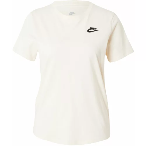 Nike Sportswear Majica 'Club Essential' crna / vuneno bijela