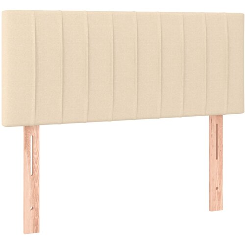  box spring s madracem LED krem 80 x 200 cm od tkanine Slike