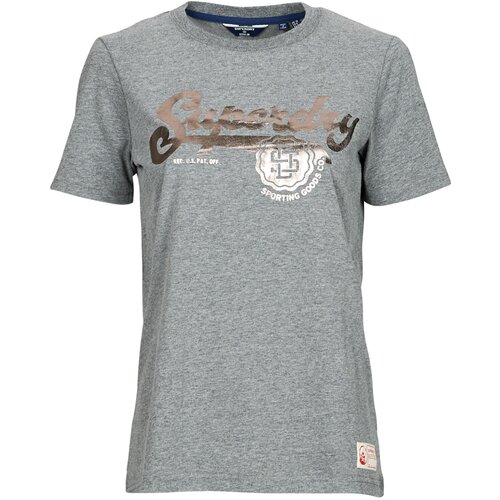 Superdry Majice s kratkimi rokavi VINTAGE SCRIPT STYLE COLL TEE Siva Slike