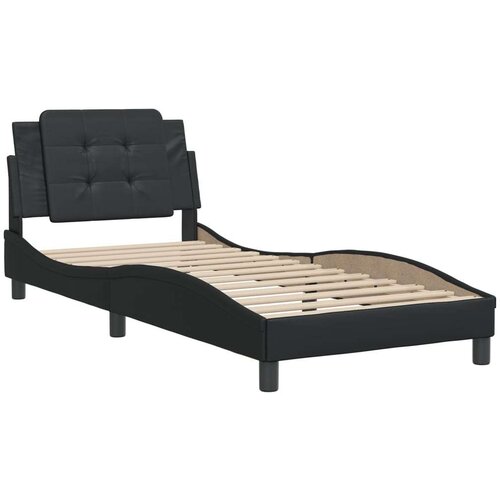  Okvir za krevet s uzglavljem crni 90x200 cm od umjetne kože Slike