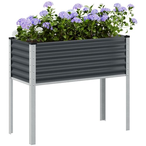 vidaXL Vrtna sadilica antracit 100x41x90 cm čelična Cijene