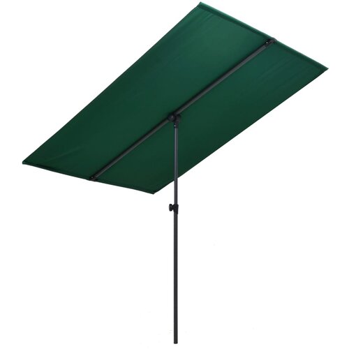 VidaXL Zunanji senčnik z aluminijastim drogom 2x1,5 m zelen Slike