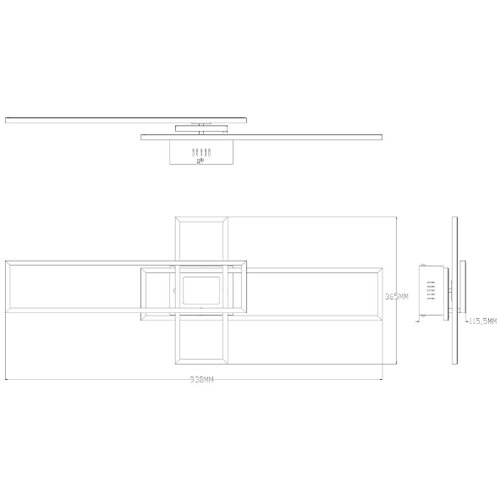 Zuma line MS243-BK - led prigu&amp;scaron;iva svetiljka lumenz LED/55W/230V 3000-6000K crna + daljinski upravljač Slike