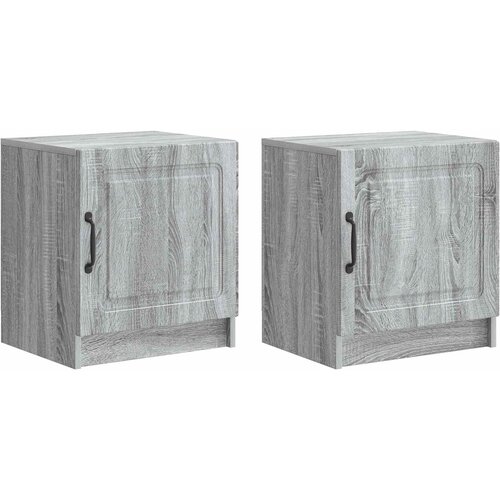  Noćni ormar 2 pcs Siva sonoma 43 x 34,5 x 47 cm Cene