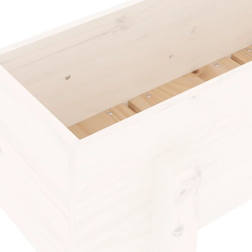  Vrtna sadilica bijela 62 x 30 x 38 cm od masivne borovine Slike