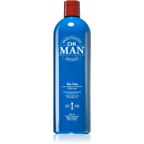 CHI Man The One 3 v 1 šampon, balzam in gel za prhanje 739 ml