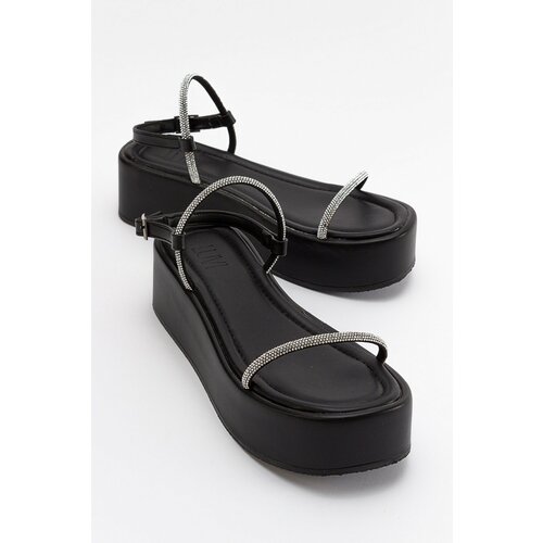 LuviShoes Ekos Women's Black Sandals Slike