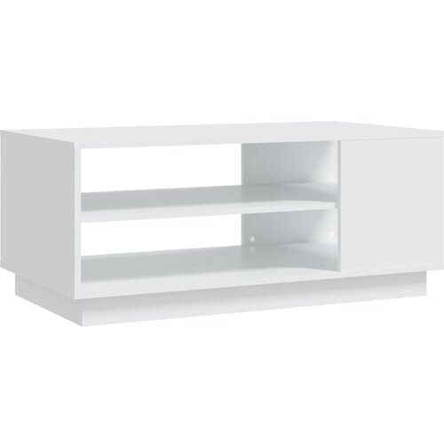 Maison Chic Klubska mizica - kavna mizica - Nizka mizica bela 102x55x43 cm iverna plo&amp;scaron;ča, (21753995) Slike