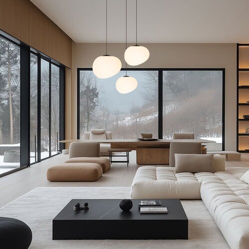 Candellux Lighting crno-bijela viseća svjetiljka stones &amp;ndash; Slike
