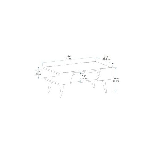 Woody Fashion aren - beige, light walnut beigelight walnut coffee table Slike