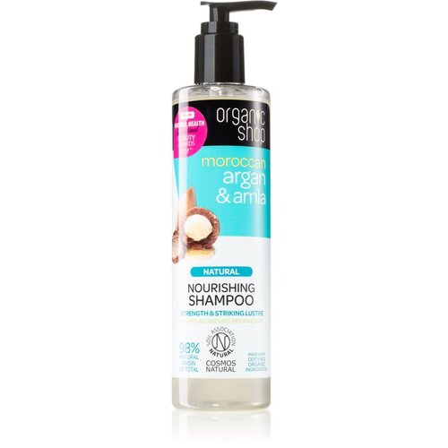 Organic Shop Natural Moroccan Argan &amp;amp; Amla hranilni &amp;scaron;ampon za po&amp;scaron;kodovane in barvane lase 280 ml Slike