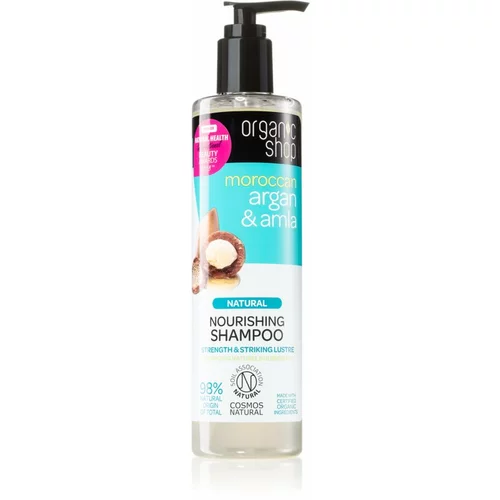 Organic Shop Natural Moroccan Argan & Amla hranilni šampon za poškodovane in barvane lase 280 ml