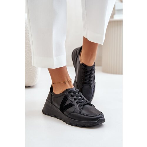 Kesi Leather women&amp;#039;s sports shoes Vinceza black Slike