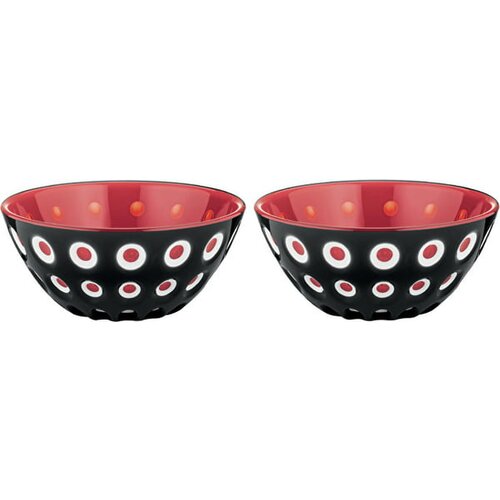 guzzini Komplet 2 skled Ø12 cm LE MURRINE - črna / bela / rdeča Cene